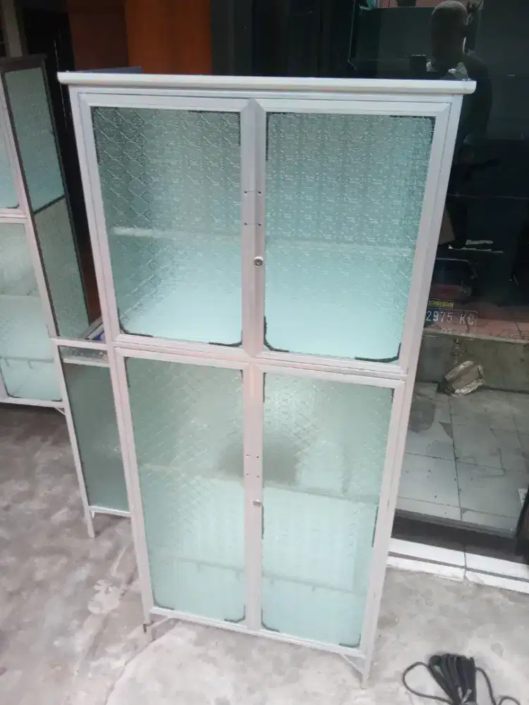Rak piring aluminium model bungkus 4pintu
