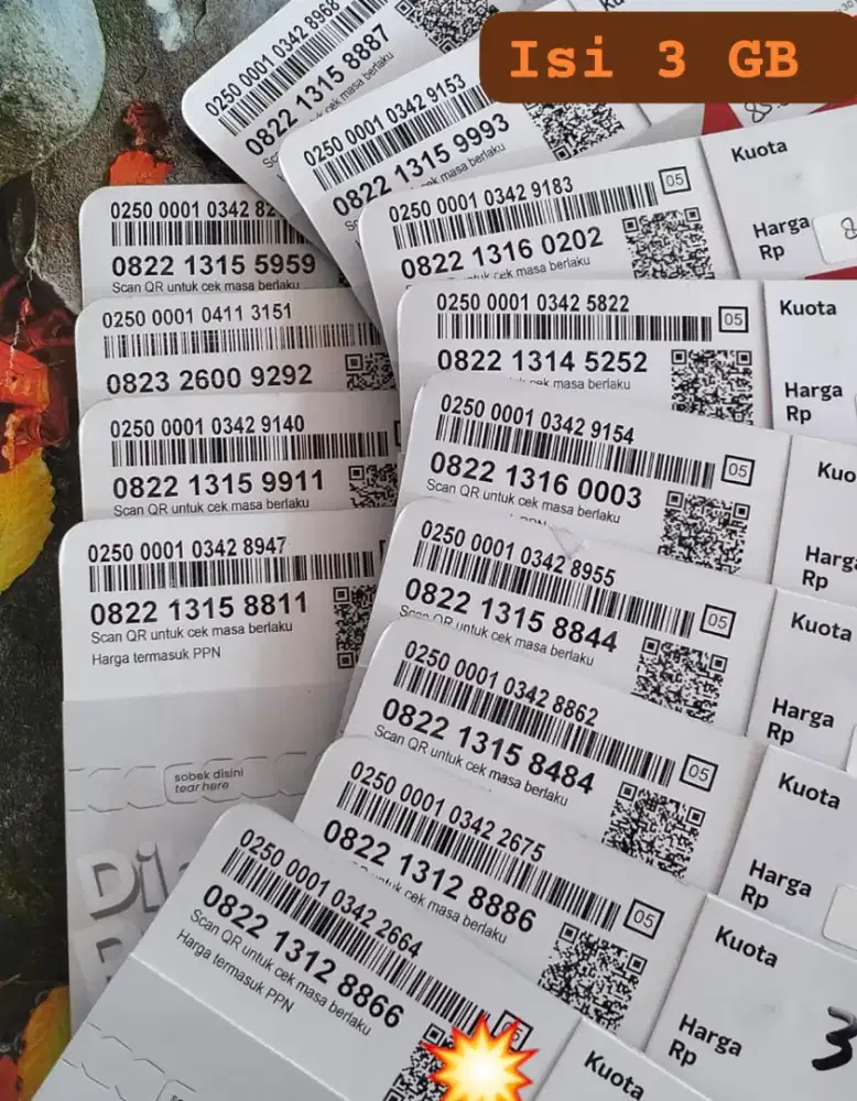NOMOR CANTIK SIMPATI KUOTA 3 GB BERLAKU SATU BULQN