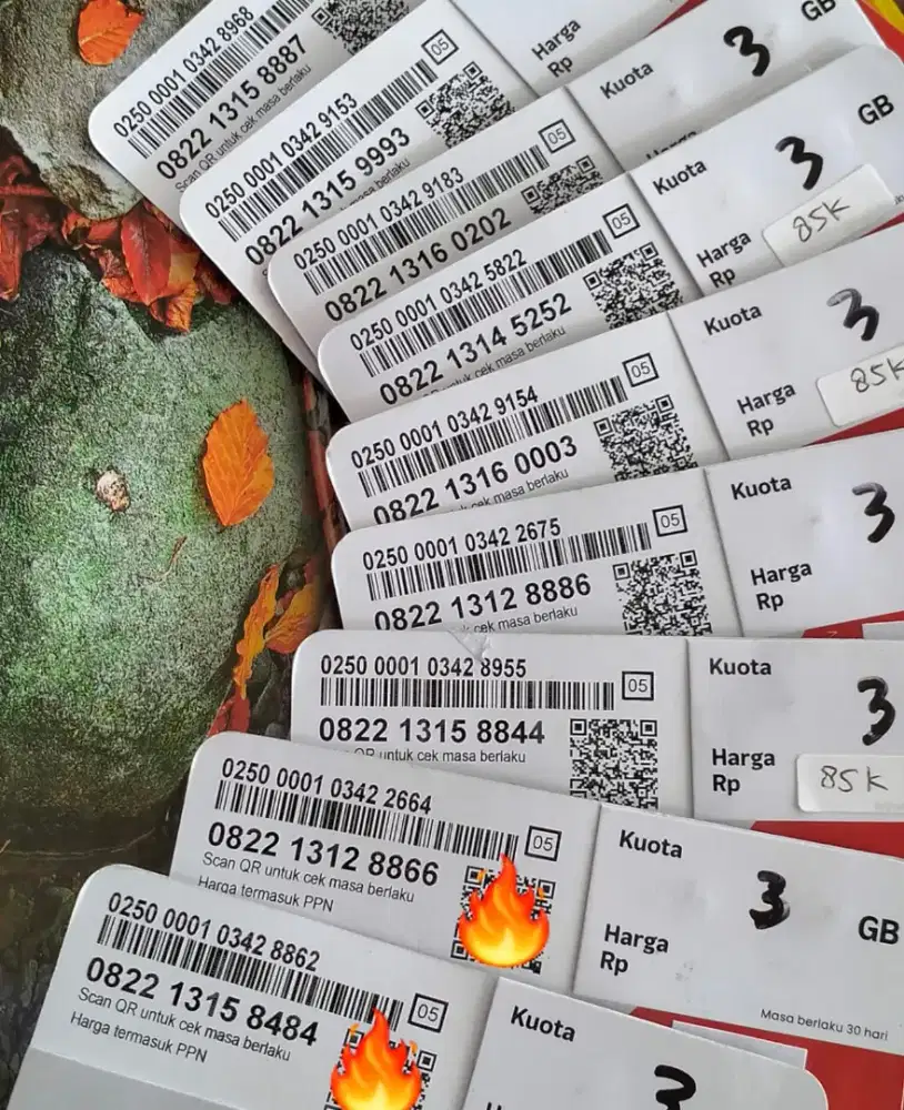 NOMOR CANTIK  SIMPATI 12 DIGIT ADA KUOTA 3 GB NASIONAL.