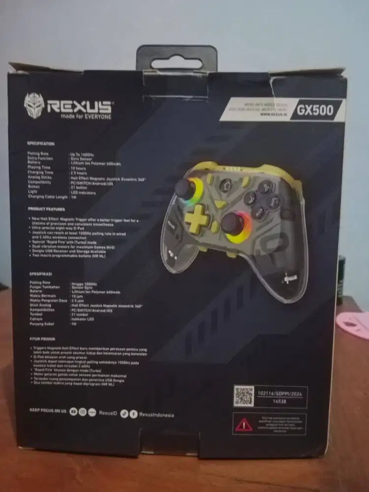 Gamepad Rexus GX500