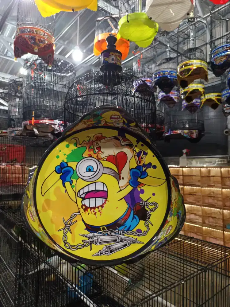 Sangkar Lovebird PVC dekal