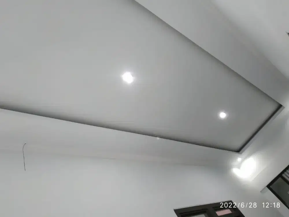 pemasangan plafon gypsum terima jadi bahan terpasang langsung tukang