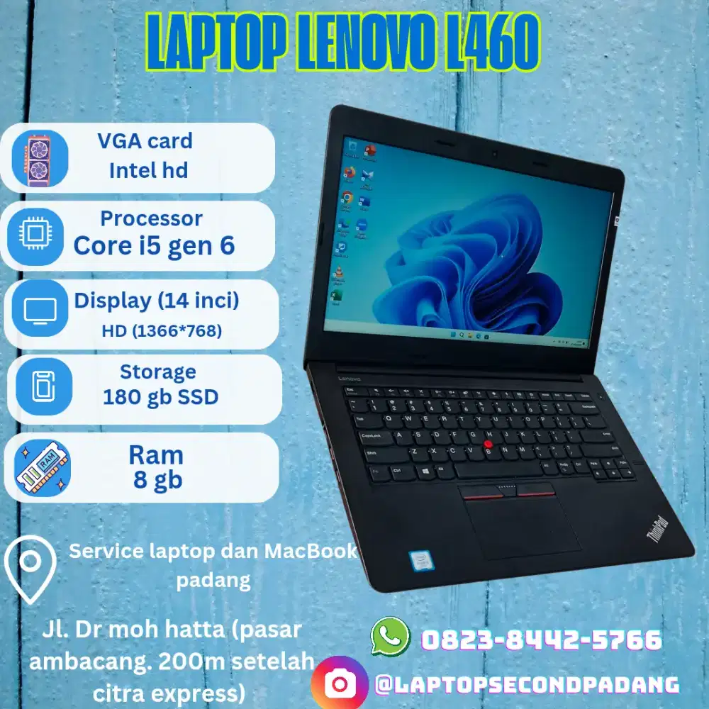 LAPTOP LENOVO CORE I5 GEN 6 RAM 8GB