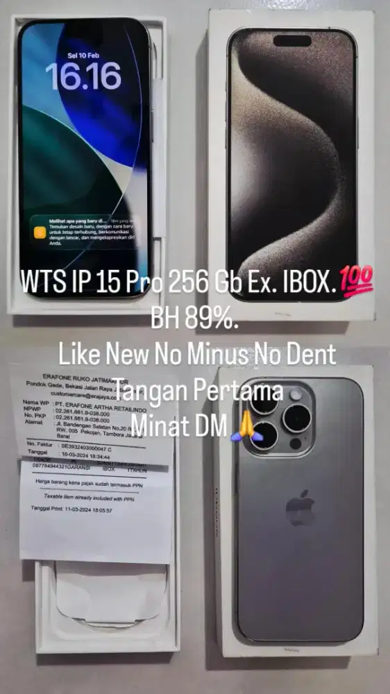 Iphone 15 Pro 256 Gb ex. IBOX