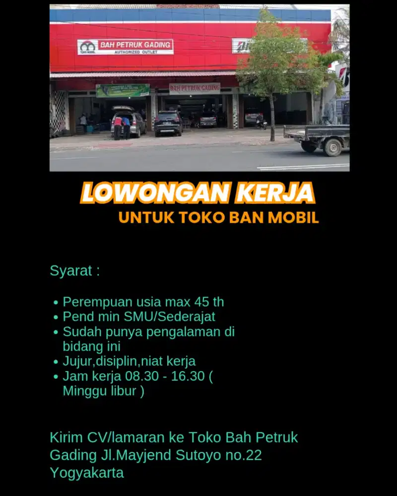 Lowongan kerja karyawati