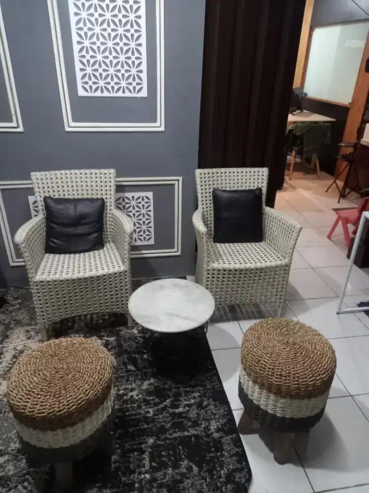 Kursi sett meja table granit informa