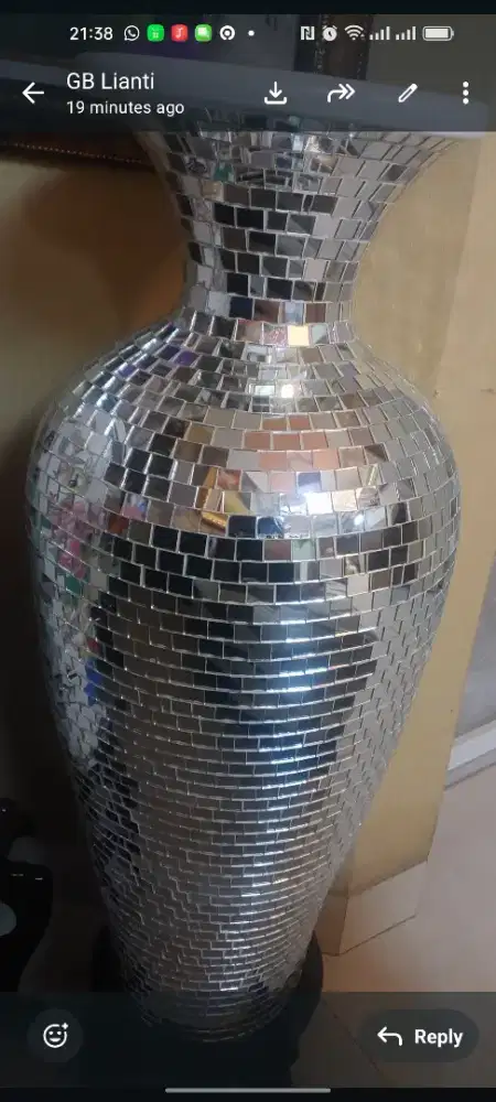 Guci Silver Mengkilap