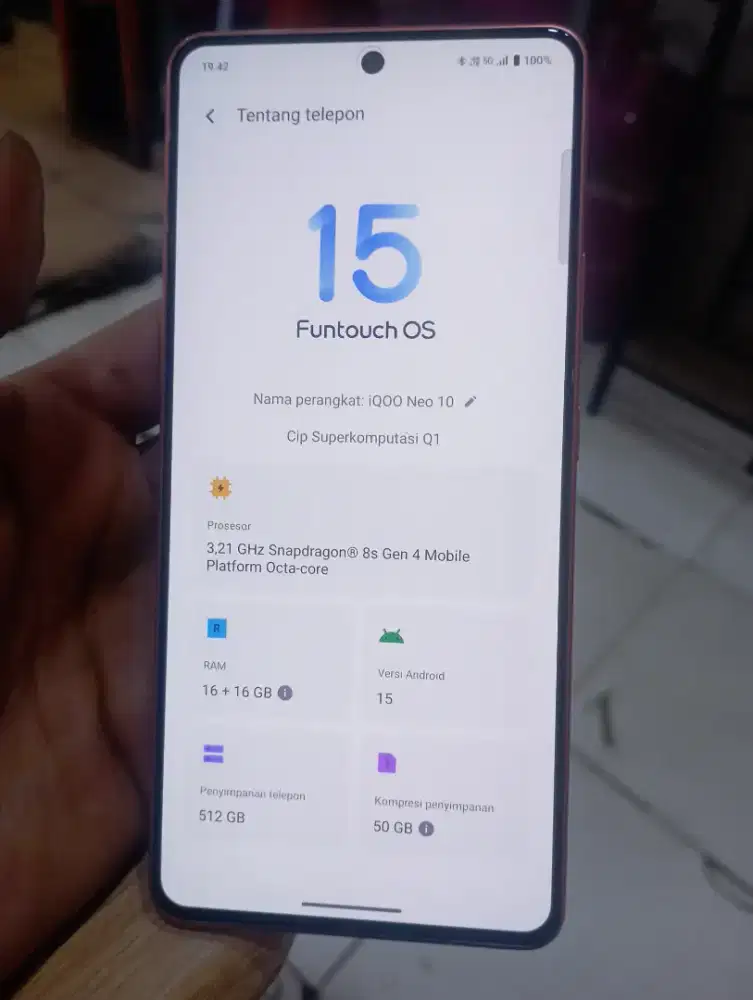 Iqoo neo 10 Ram 16/512 Like new bisa TT