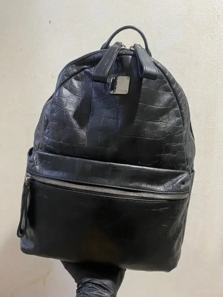 Backpack MCM large croco leather original net price