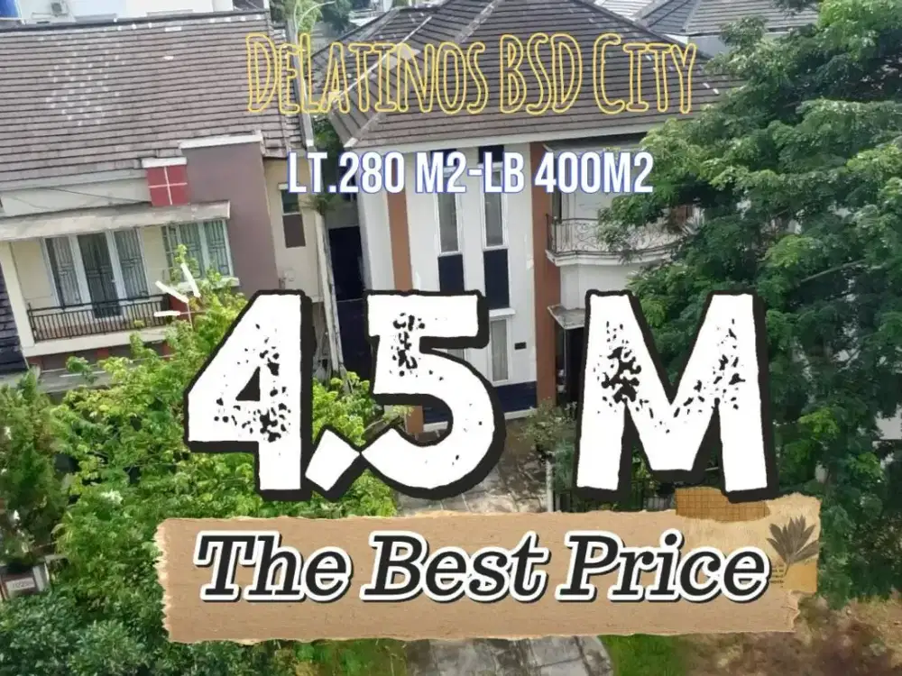 Penawaran terbaik rumah LB280/LB 400m2 di DeLatinos BSD City