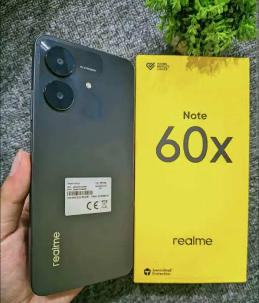 Jual realme hitam note 60x ram 4+8gb penyimpanan 128gb barang mulus