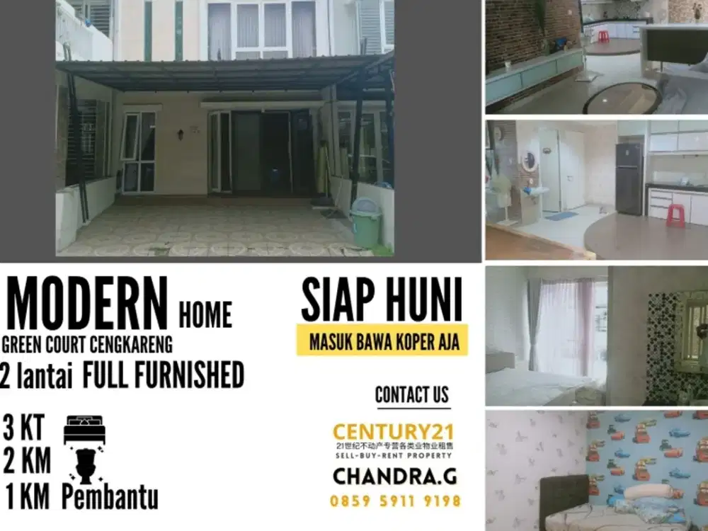 Rumah di jual di Jakarta Barat, siap masuk saja, komplek Green Court