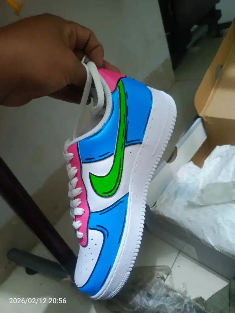 NIKE AIR FORCE 1 PUTIH, SUDAH DI CAT