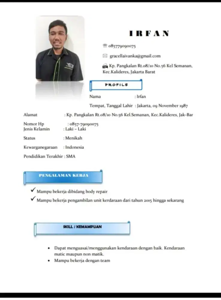 Sy sedang Mencari Loker