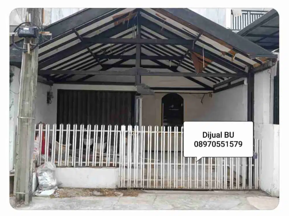 Jual cepat rumah cluster lebar 6 itung tanah  di kelapa gading permai jakut