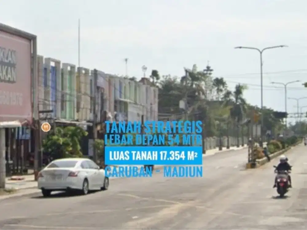 (H) Dijual Tanah LD 54 mtr, Jalan Panglima Sudirman Caruban MADIUN, Baguss