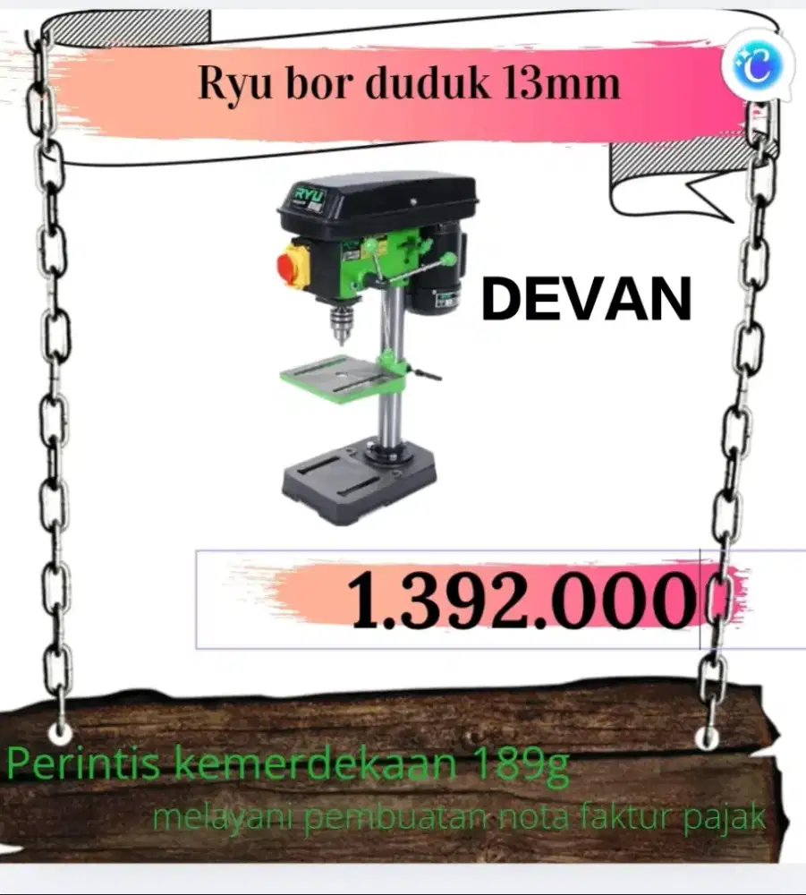 Promo mesin bor duduk 13 mm ryu murah vergaransi