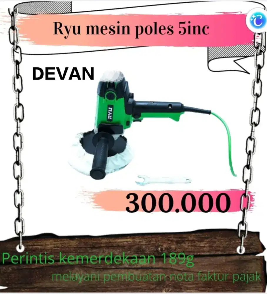 Promo mesin polisi ryu 5 inch murah bergaransi