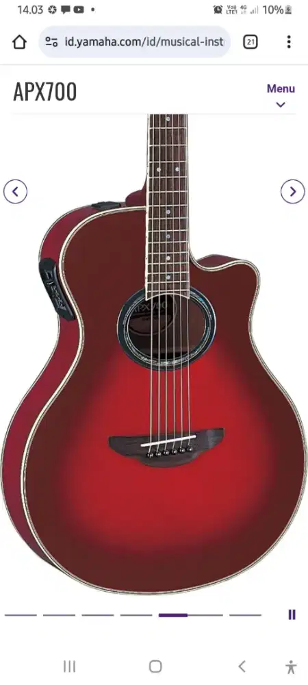 Gitar YAMAHA APX700 DSR original