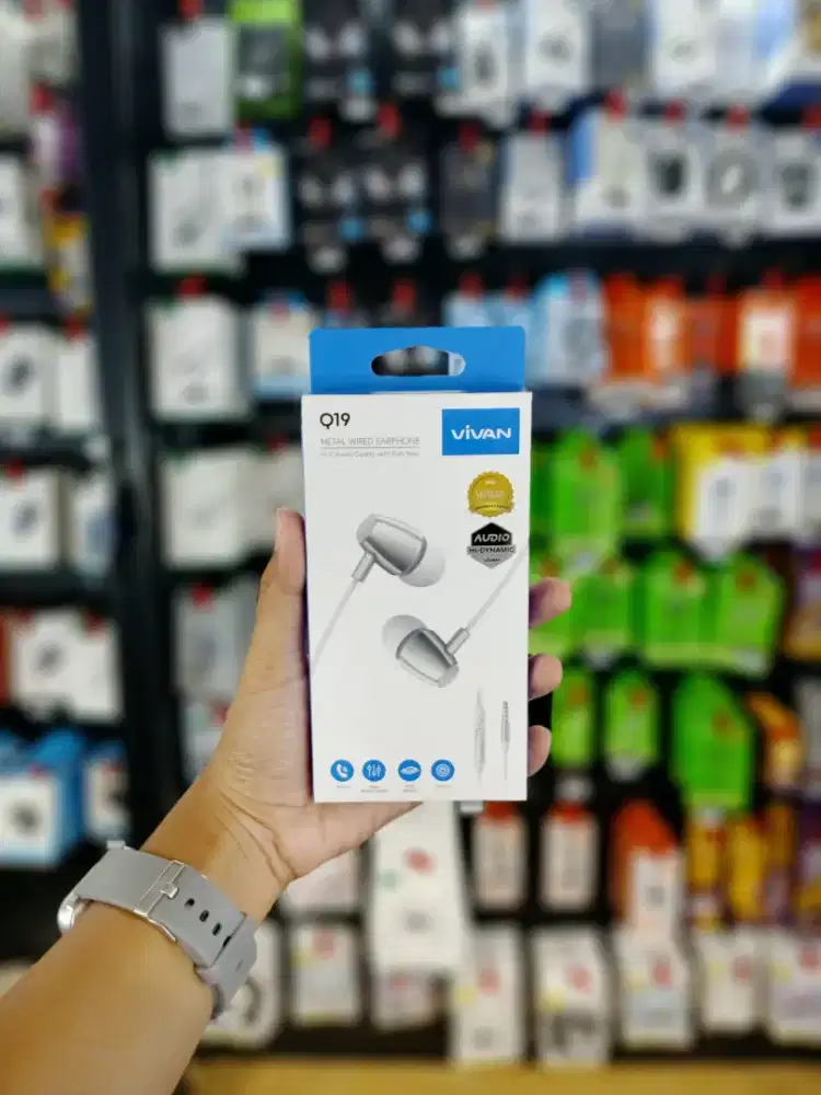 VIVAN Q19 Earphone Mini Jack 3.5mm Full Metal Bass 10mm Mic