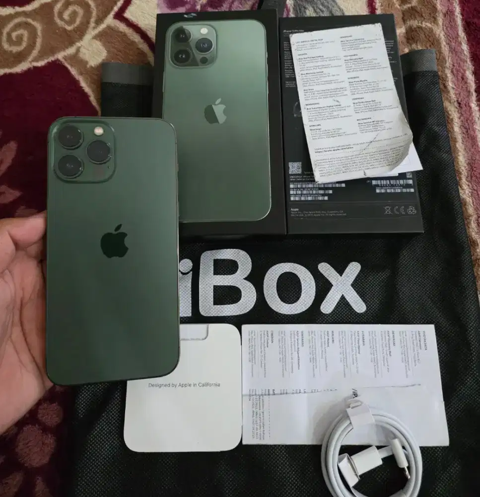 iphone 13 pro max 256gb resmi iBox,unit mulus like new,fulset original