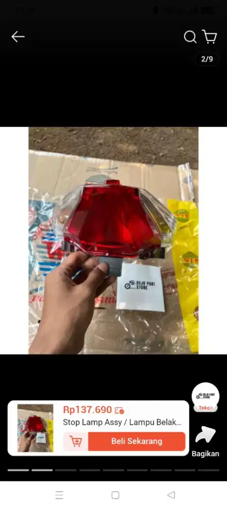 Stoplamp belakang set beat deluxe