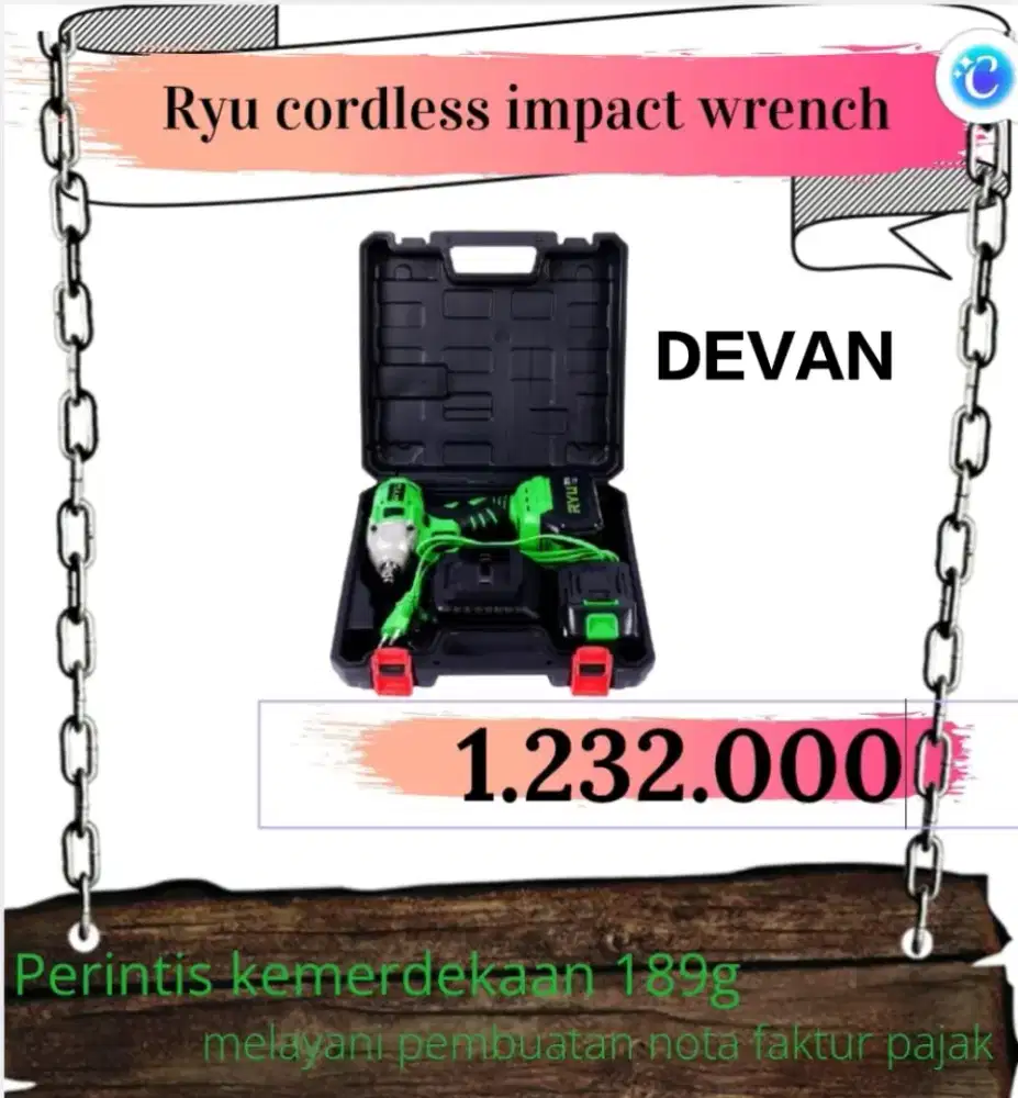 Impact batre ryu 20v RCW20V murah bergaransi