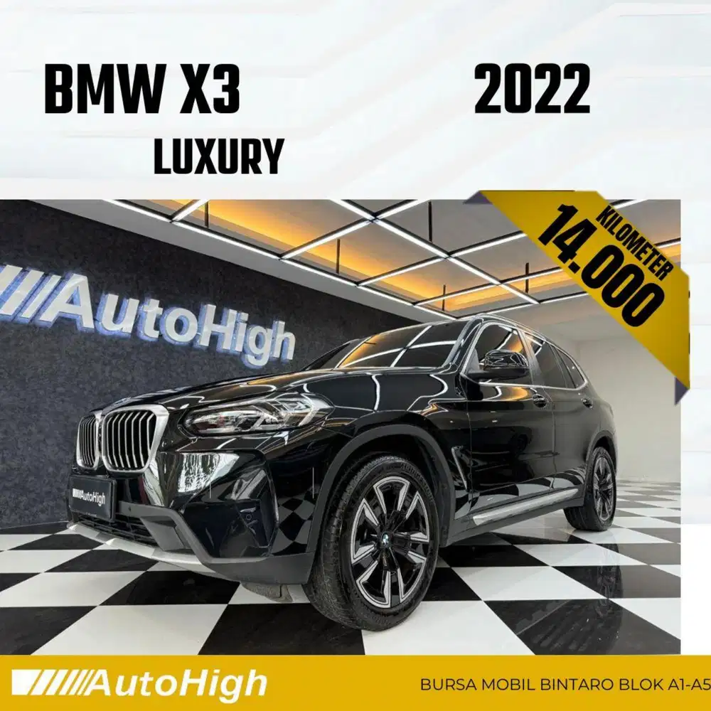 DP10% [Km14.000] X3 Luxury 2022 Black Reg 2024 #AUTOHIGH