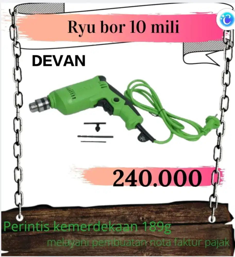 Bor ryu 10mm RDR10-3RE murah bergaransi