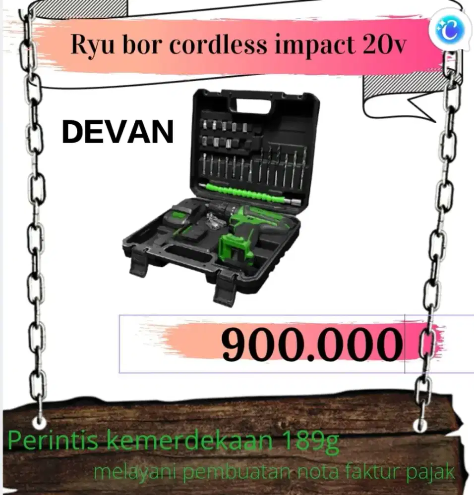 RYU BOR CAS 20V RCI20V MURAH BERGARANSI