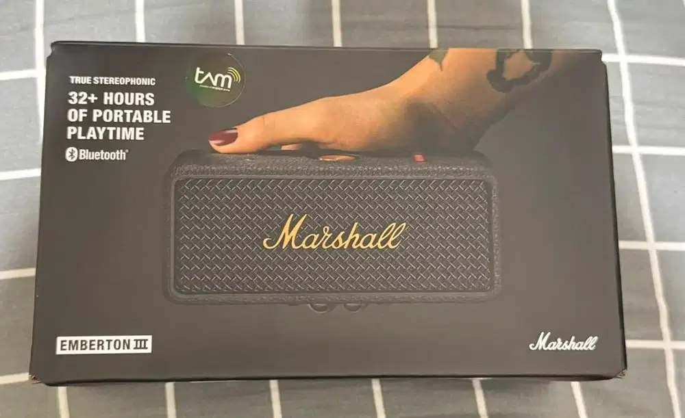 Marshall Emberton III Portable Speaker - Black & Brass