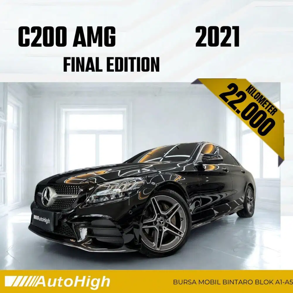 DP10% [Km22.000] C200 AMG 2021 Black Reg 2022 #AUTOHIGH