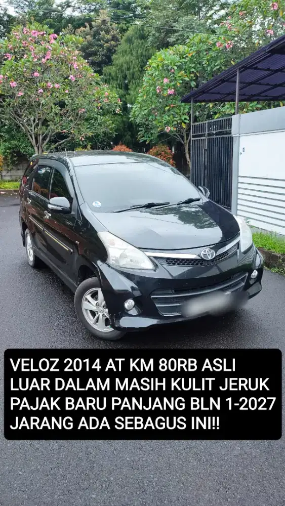 AVANZA VELOZ 2014 AT 1.5cc KM ASLI 80RB PAJAK 1THN LG PANJANG BAN BARU