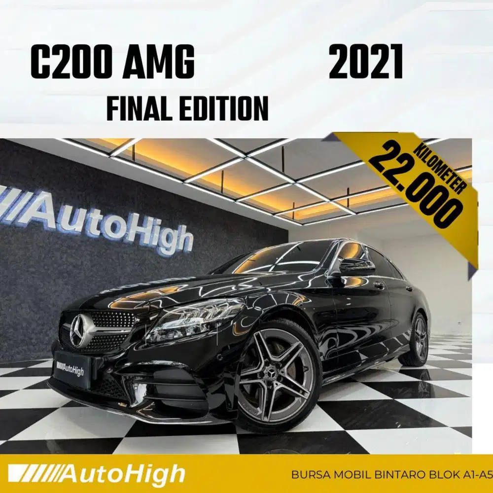 DP10% [Km22.000] C200 AMG 2021 Black Reg 2022 #AUTOHIGH