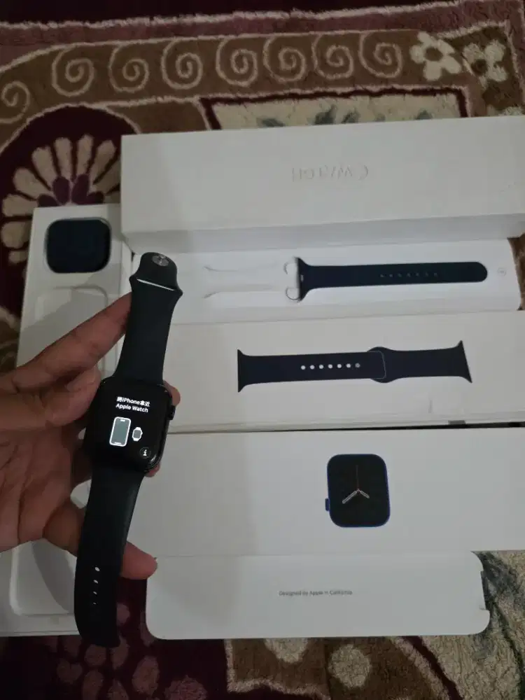 Apple watch series 6 44mm lengkap fulset original