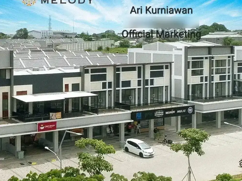 Ruko Siap huni! FREE PPN KPR DP 10% 5x20 summarecon MELODY COMMERCIAL tembus park serpong akses utama!