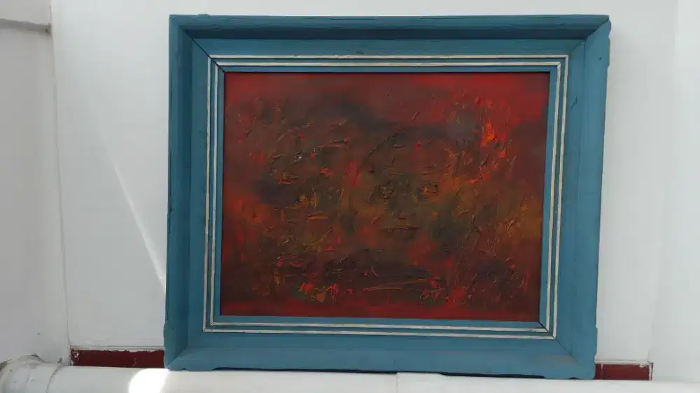 Lukisan diatas papan jati