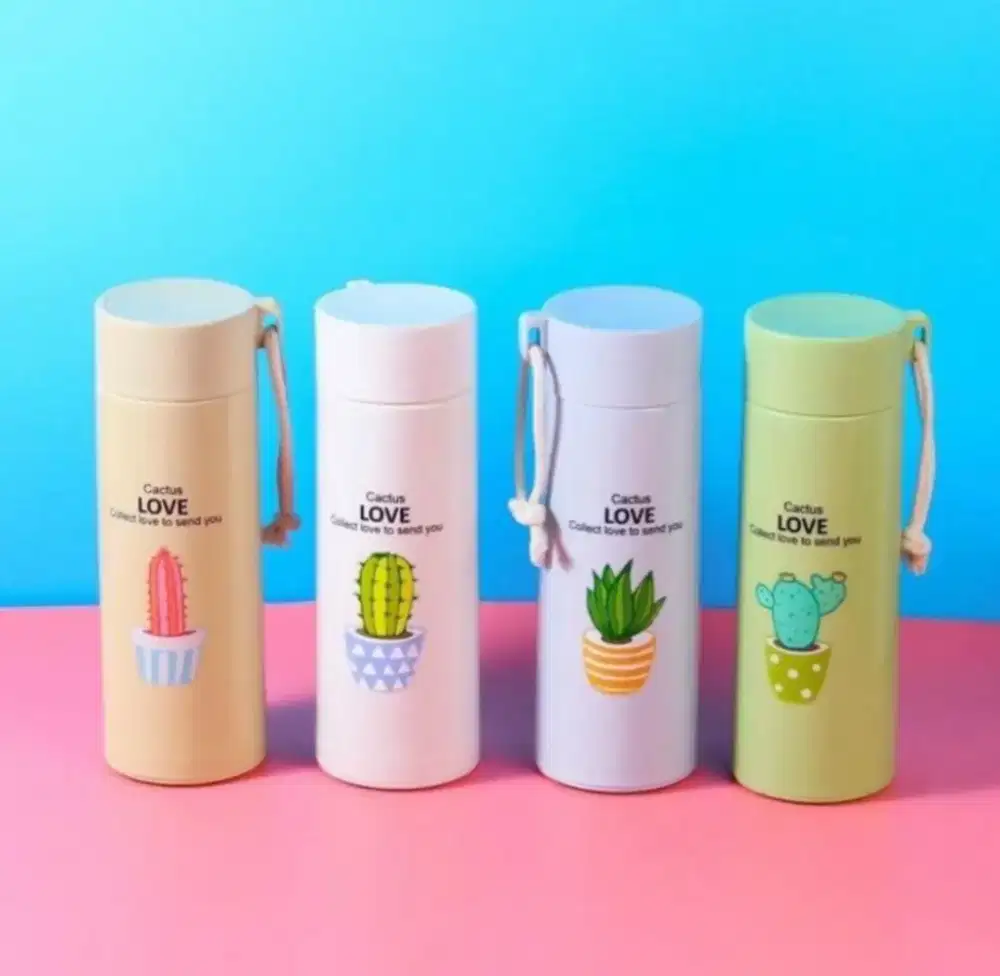 Botol Minum Kaca Kaktus / Tumbler Kaca Kaktus / Botol Souvenir