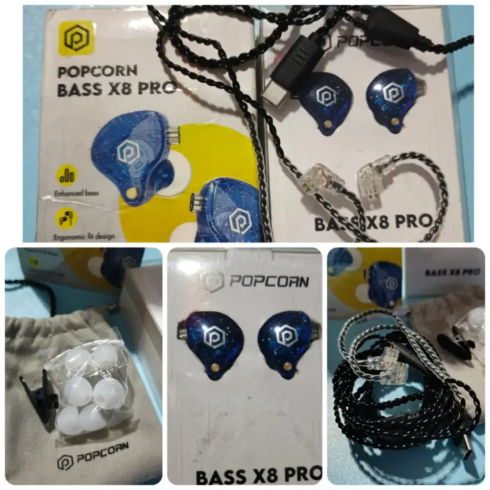 Headset Earphone Popcorn Bass X8 Pro