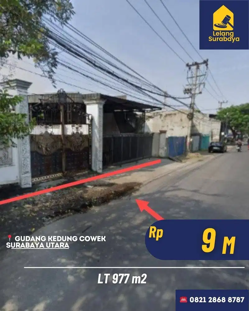 SEGERA LELANG Maret 2026 – Rumah Gudang SHM Nol Jalan Kedung Cowek Sur