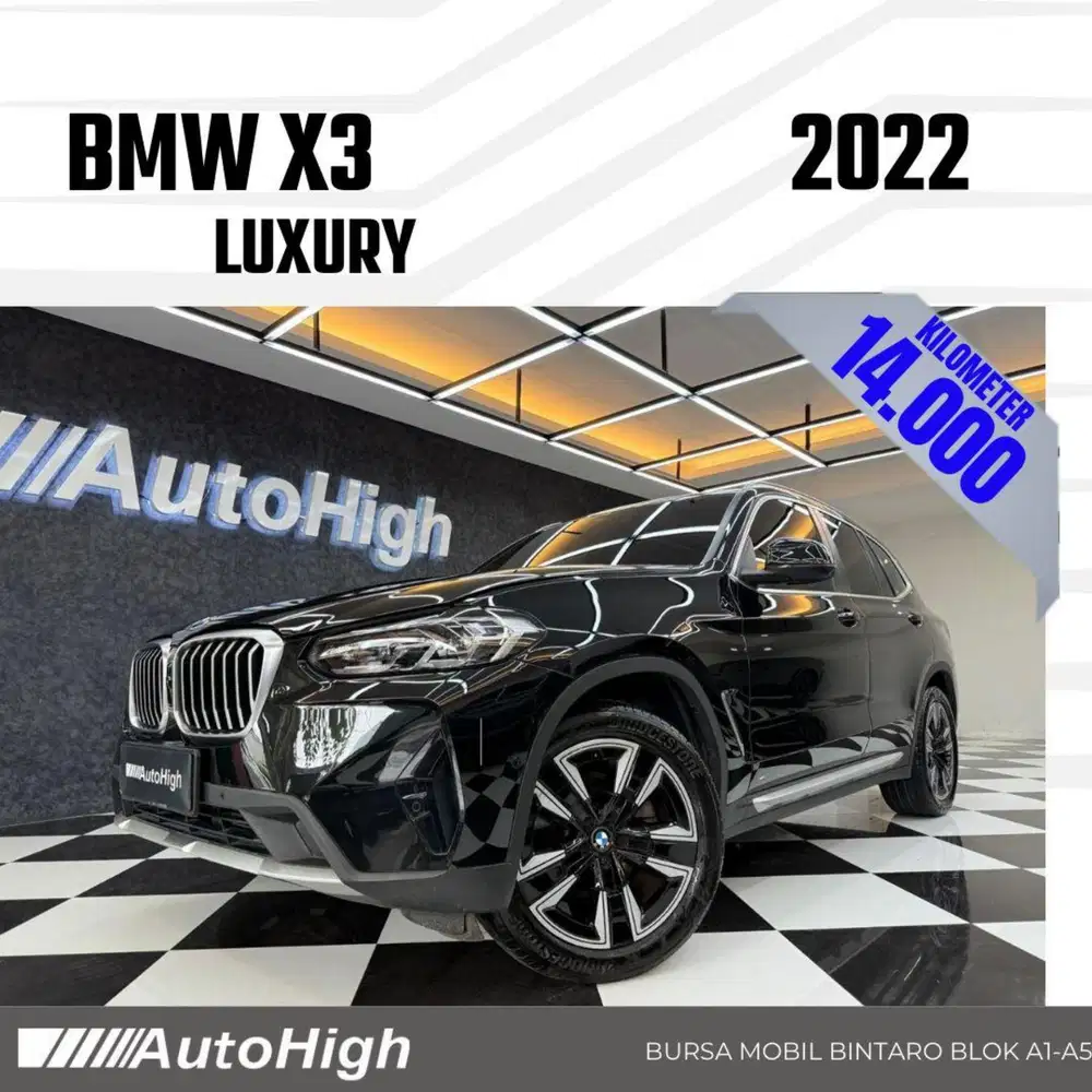 DP10% [Km14.000] X3 Luxury 2022 Black / M-Sport Reg 2024 #AUTOHIGH