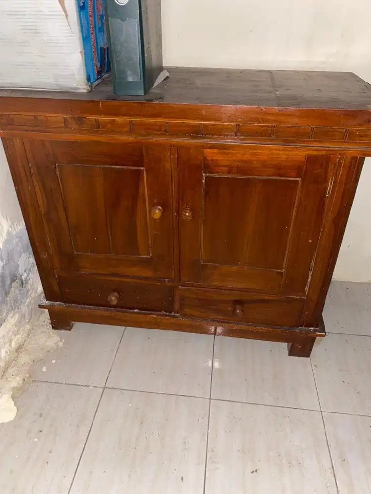 Meja tv jati ex kantor