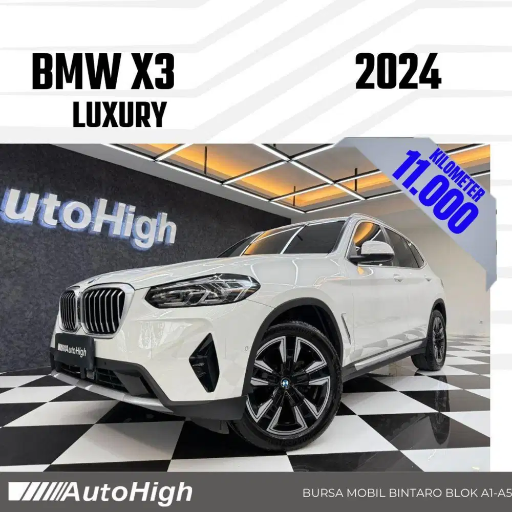DP10% [Km11.000] X3 Luxury 2024 White / M-Sport Reg 2025 #AUTOHIGH