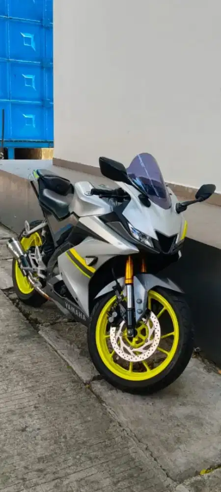 Yamaha R15 V3 Facelift 2021 – Matte Silver–Yellow (Rare Colour)