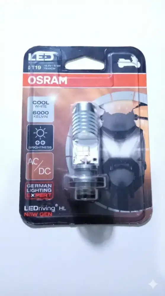 [BISA AC DC] OSRAM LAMPU UTAMA MOTOR LED T19 H6 M5 K1 PUTIH 5/6Watt