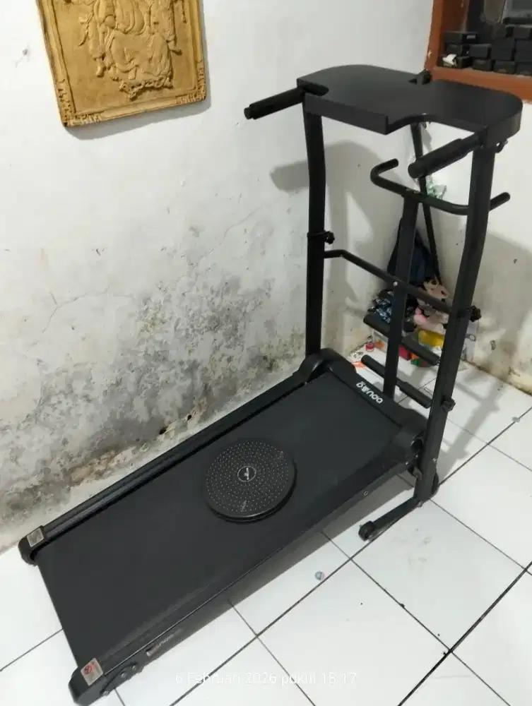 Treadmill manual tanpa listrik alat olahraga lari fitness