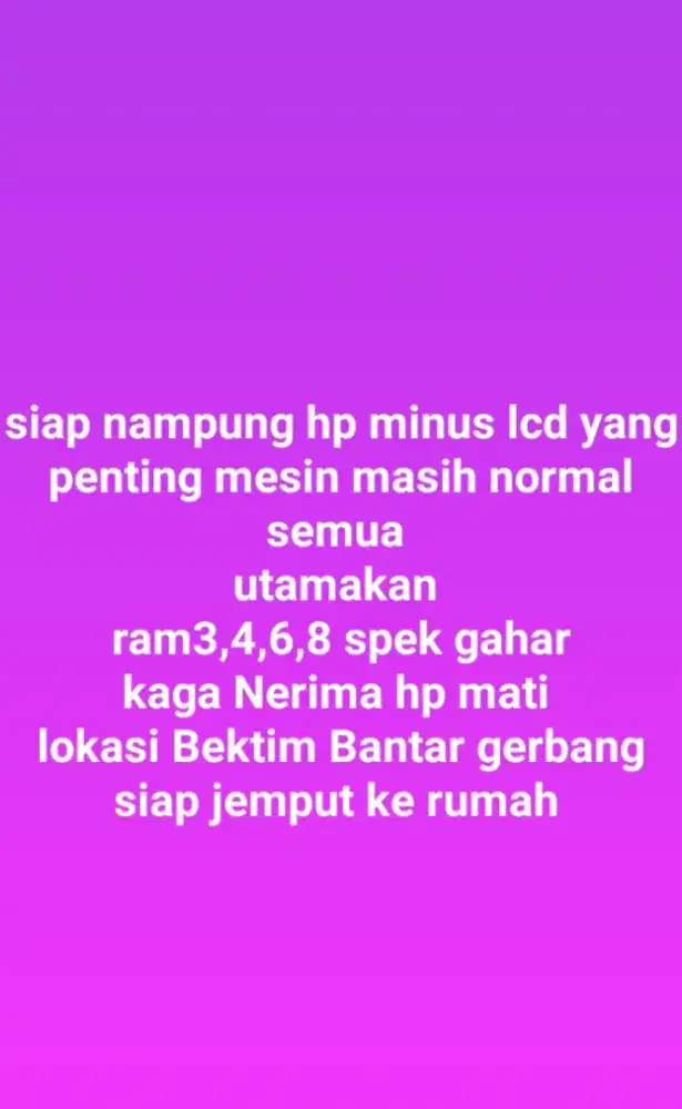 Tawarin yg punya hp rusak lcd nya