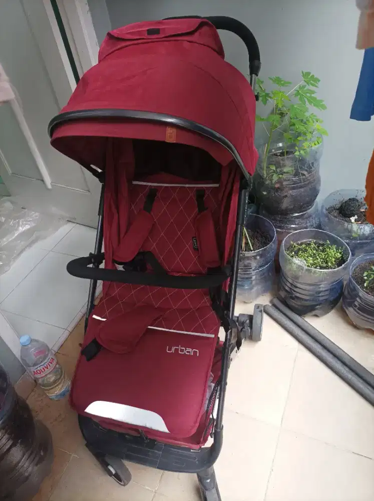 Stroller+Car Seat - Pliko Urban Travel System (Merah)