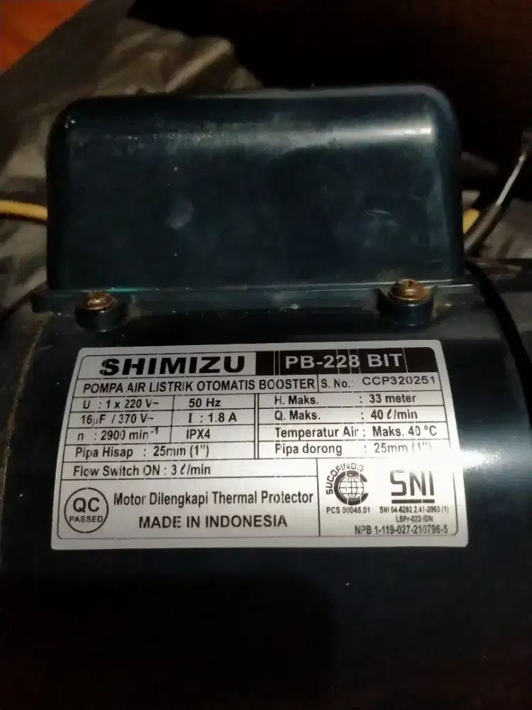 SHIMIZU  PB-228 BIT (Pompa Air Listrik Otomatis Booster)