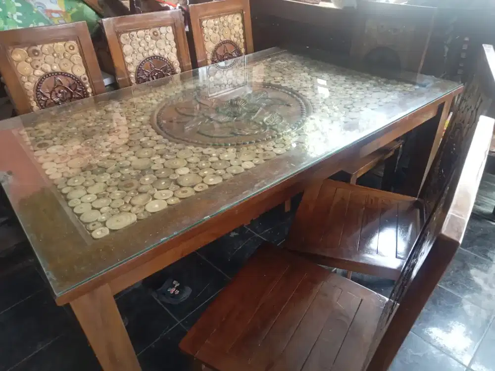 Kursi makan jati 6kursi